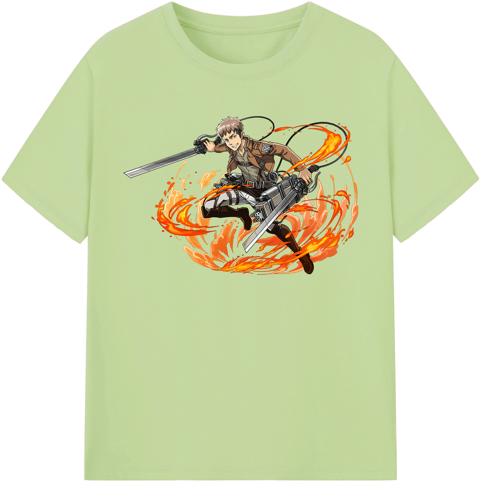 （画像用） 進撃の巨人 ジャン・キルシュタイン Attack on Titan Jean Kirstein 綿100％半袖Tシャツ（フロントプリント）